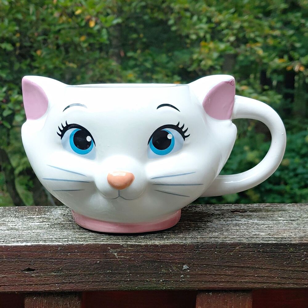 Disney Marie Aristocats Cat Face Ceramic Mug Cup, Disney Franchise